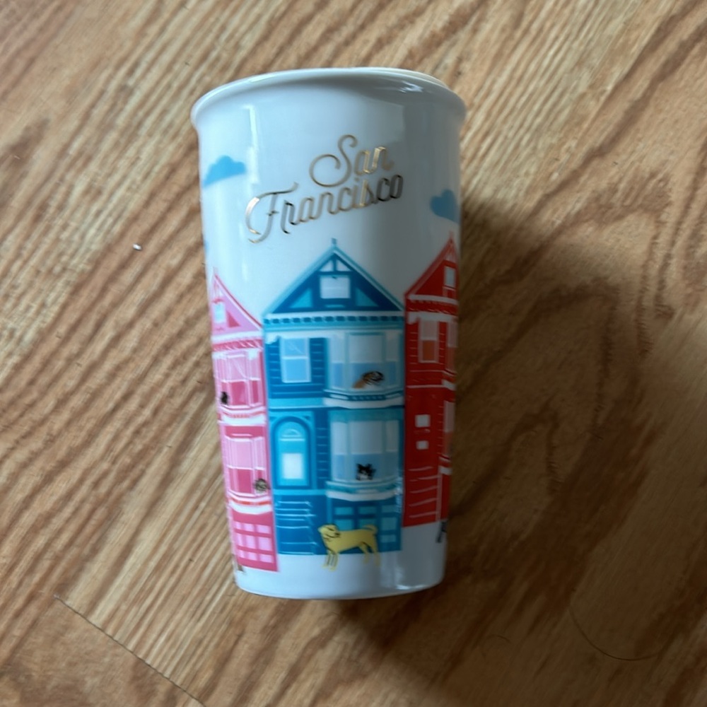 Starbucks San Francisco Ceramic Tumbler Painted Ladies